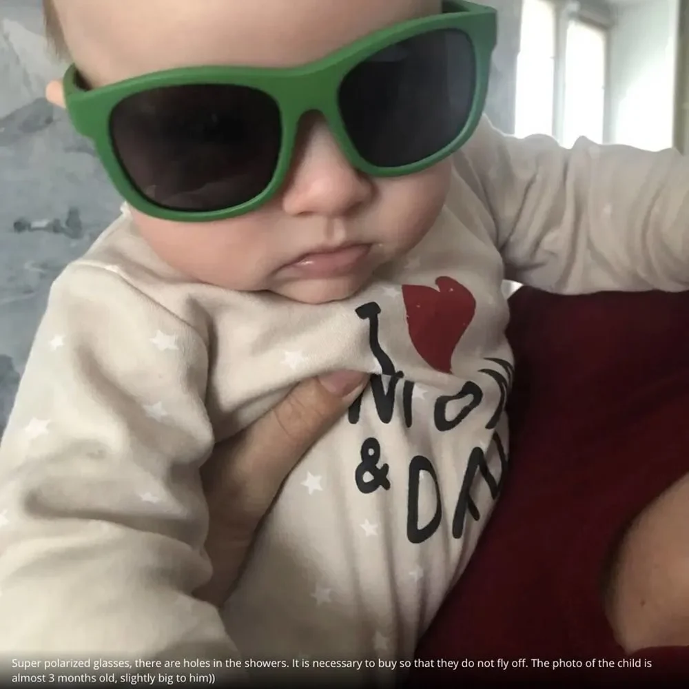 New baby, toddler sunglasses, strap 0-2 years UV400